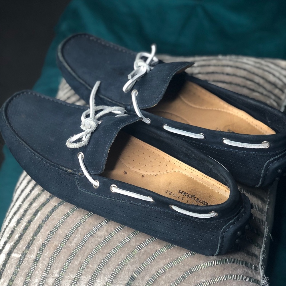 Bloomingdales Blue Suede Loafer